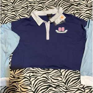 NWT Juniors Rue 21 Cropped Longsleeve Shirt